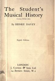 Cover of: The student's musical history