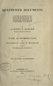 Questioned documents by Albert Sherman Osborn