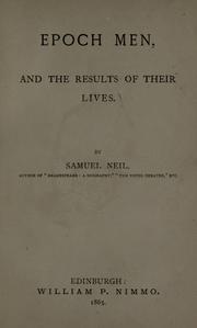 Cover of: Epoch men by Samuel Neil