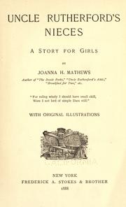 Cover of: Uncle Rutherford's nieces: a story for girls