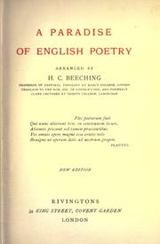 Cover of: A paradise of English poetry