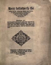 Cover of: Heir followeth the coppie of the ressoning which was betuix the Abbote of Crosraguell and John Knox in Mayboill concerning the masse: in the yeare of God, a thousand five hundred thre scoir and two yeares.