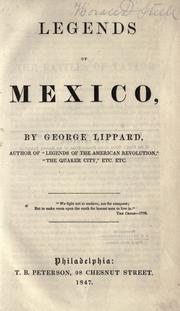Cover of: Legends of Mexico by George Lippard