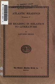 Cover of: On reading in relation to literature