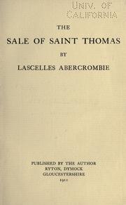 Cover of: The sale of Saint Thomas