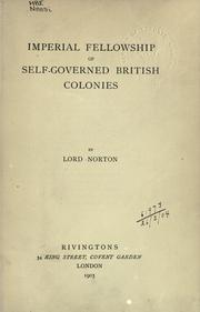 Cover of: Imperial fellowship of self-governed British colonies.
