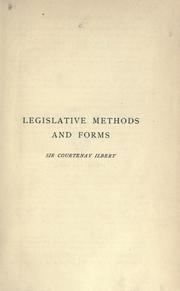 Cover of: Legislative methods and forms.