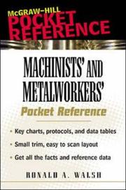 Cover of: Machinists' and Metalworkers' Pocket Reference
