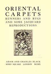 Cover of: Oriental carpets, runners and rugs and some Jacquard reproductions ..