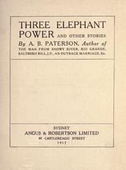 Three elephant power, and other stories by Banjo Paterson