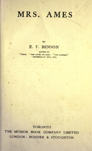 Mrs. Ames by E. F. Benson