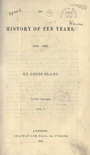 Révolution française by Louis Blanc