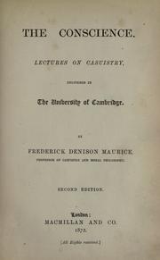 Cover of: The conscience: lectures on casuistry