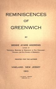 Cover of: Reminiscences of Greenwich. by Bessie Ayars Andrews