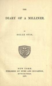 Cover of: The diary of a milliner