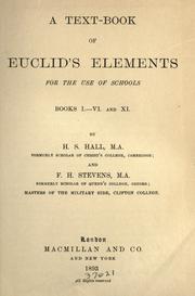 Cover of: A text-book of Euclid's Elements for the use of schools: books I-VI and XI