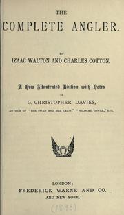 Cover of: The complete angler by Izaak Walton