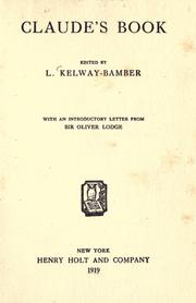 Cover of: Claude's Book