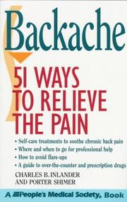 Cover of: Backache: 51 ways to relieve the pain