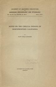 Cover of: Notes on the Chilula Indians of northwestern California
