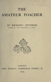 Cover of: The amateur poacher