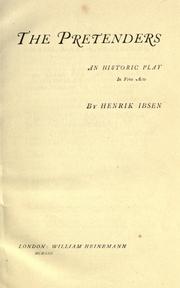 Cover of: The pretenders by Henrik Ibsen