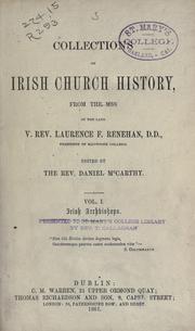 Cover of: Collections on Irish church history by Laurence F. Renehan