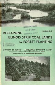 Cover of: Reclaiming Illinois strip coal lands by forest planting