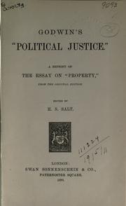 Cover of: Godwin's "Political justice" by William Godwin