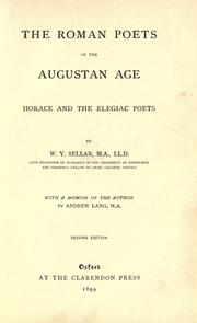 Cover of: The Roman poets of the Augustan age by W. Y. Sellar