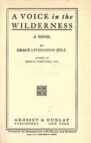 Cover of: A voice in the wilderness: a novel
