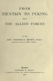 Cover of: From Tientsin to Peking with the allied forces
