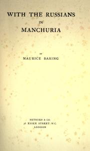 Cover of: With the Russians in Manchuria by Maurice Baring
