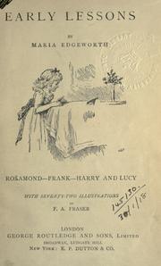 Cover of: Early lessons.: With seventy-two illus. by F.A. Fraser.
