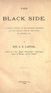 Cover of: The black side by Edward R Carter