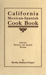 Cover of: California Mexican-Spanish Cookbook