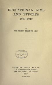 Cover of: Educational aims and efforts, 1880-1910