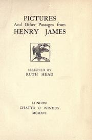 Cover of: Pictures and other passages from Henry James