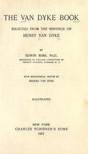 The Van Dyke book by Henry van Dyke