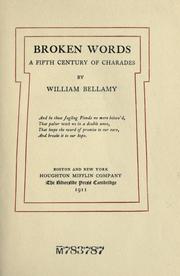 Cover of: Broken words: a fifth century of charades