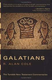 Cover of: The letter of Paul to the Galatians by R. A. Cole