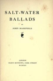 Salt-water ballad by John Masefield