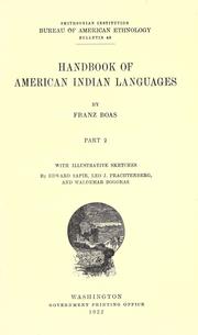 Cover of: Handbook of American Indian languages
