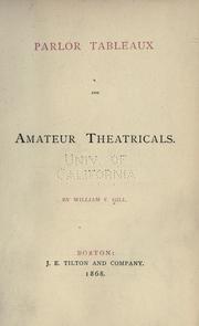 Cover of: Parlor tableaux and amateur theatricals.