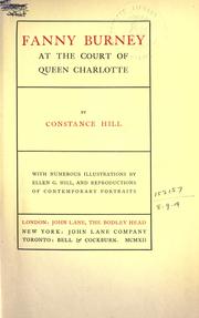 Cover of: Fanny Burney at the court of Queen Charlotte
