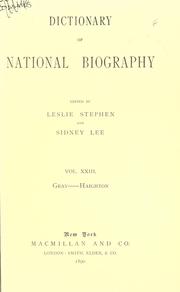 Cover of: Dictionary of national biography by Edited by Leslie Stephen and Sidney Lee