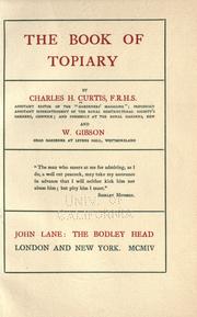 Cover of: The book of topiary