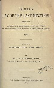 Cover of: Lay of the last minstrel by Sir Walter Scott