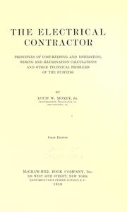 Cover of: The electrical contractor by Louis White Moxey