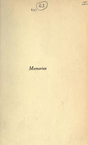 Cover of: Memories. by Long, Walter Hume Long Viscount